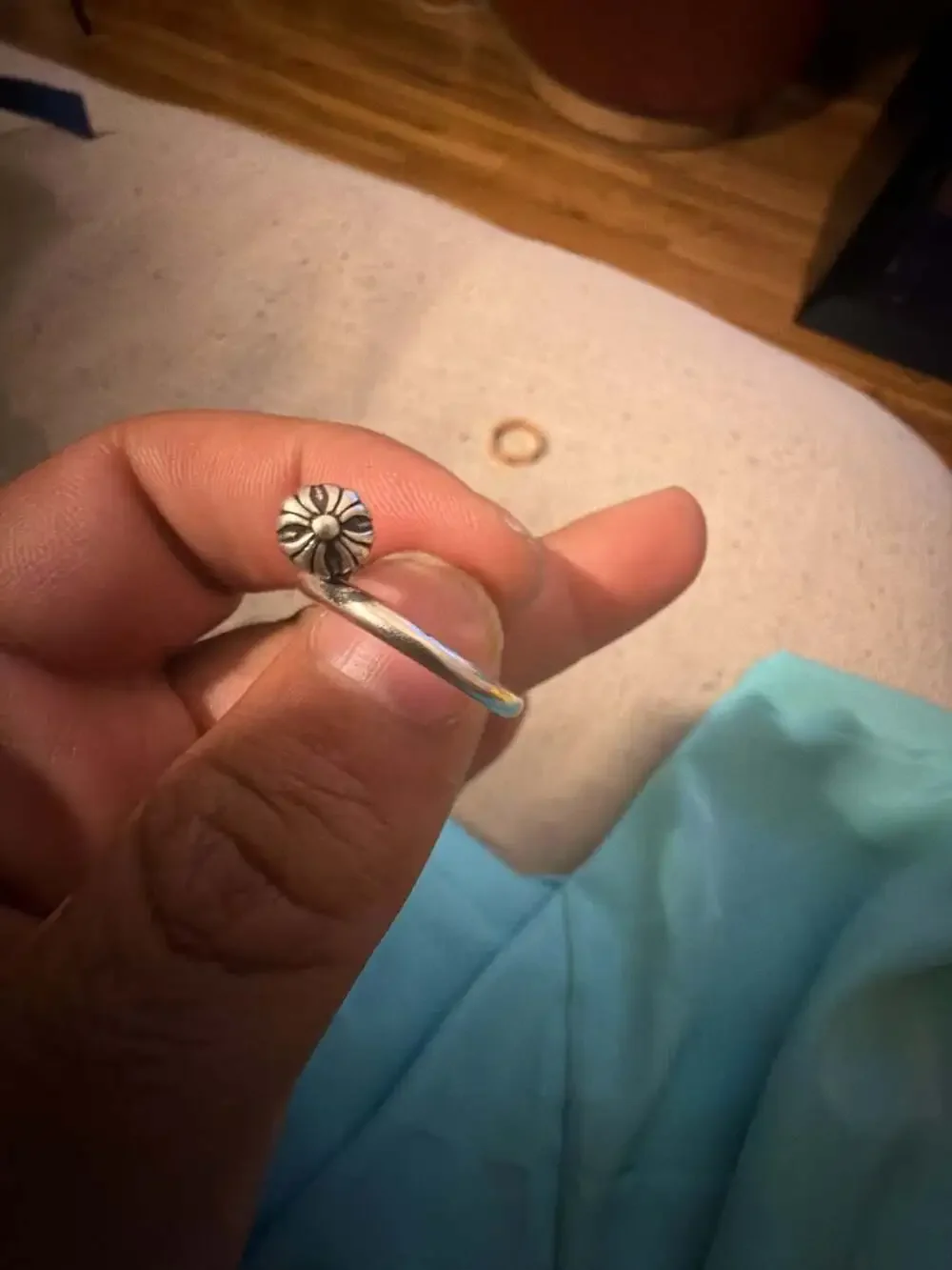 Chrome Hearts Cross Nail Silver Ring